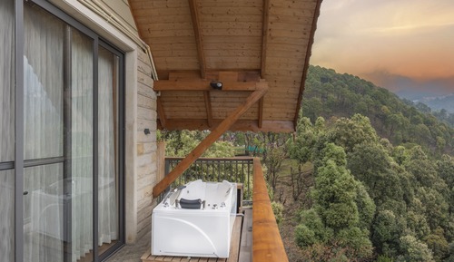 Chalet Tradition, baignoire, vue montagne
