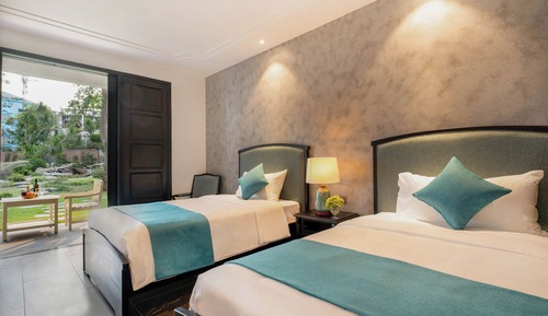 Chambre Deluxe, plusieurs lits, vue jardin