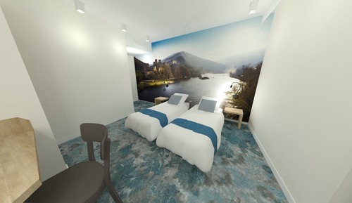 Chambre Twin - Vue sur le château