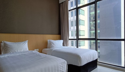Suite Studio Standard, plusieurs lits, salle de bains privée, vue ville