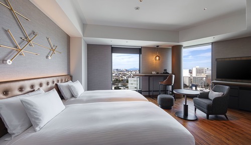 Chambre Deluxe avec lits jumeaux, plusieurs lits (Airport View, For 3pax with Extra Bed)