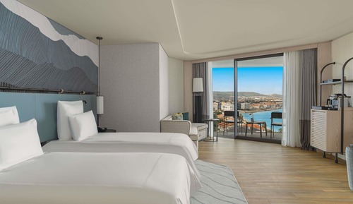 Chambre Confort, 2 lits une place, vue mer