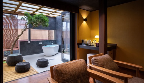 Chambre Deluxe avec lits jumeaux ([ICHI] Open-air bath)