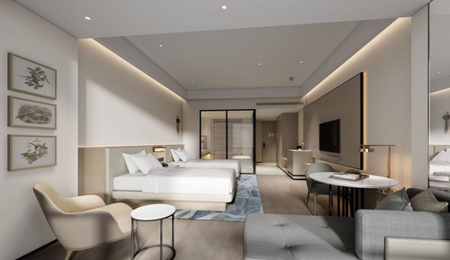 Chambre Exécutive, 2 lits doubles, vue montagne