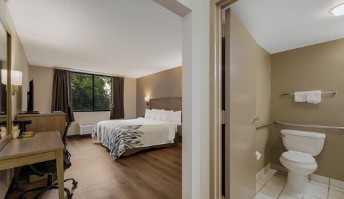 Chambre Deluxe, 1 très grand lit, accessible aux personnes à mobilité réduite, non-fumeurs