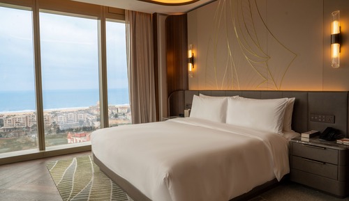 Chambre Deluxe, 1 très grand lit, vue océan (270 degree Skyline)