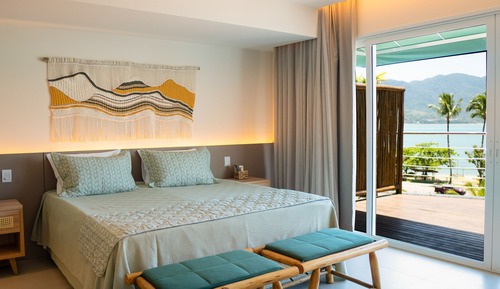 Chambre Double Deluxe, baignoire à jets, vue mer