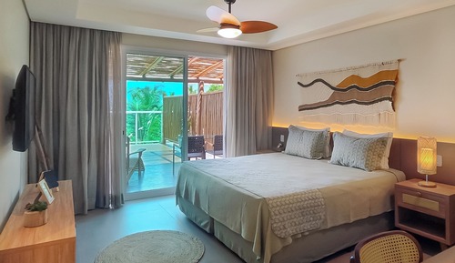 Chambre Standard, patio, vue mer