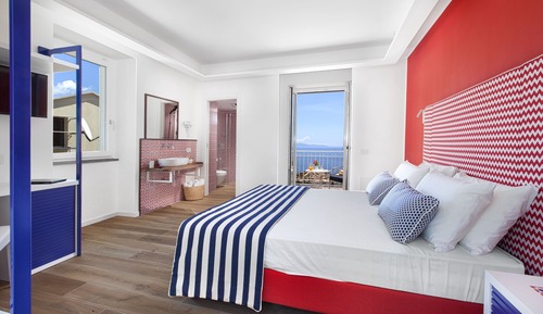 Chambre Deluxe, plusieurs lits, vue mer