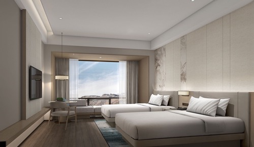 Chambre Standard, 2 lits doubles, vue montagne