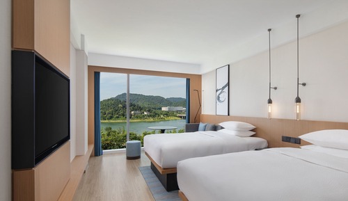 Chambre Deluxe, 2 lits une place, vue lac