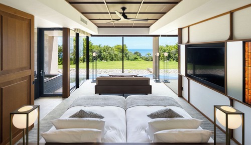 Chambre Standard avec lits jumeaux, vue océan, rez-de-chaussée