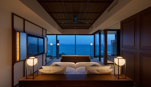 Chambre Supérieure avec lits jumeaux, balcon, vue océan