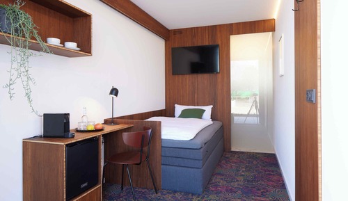 Chambre Simple Sénior, 1 grand lit 1 place, non-fumeurs, réfrigérateur