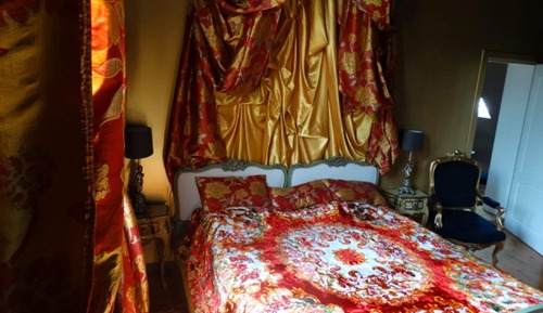 Chambre Double Romantique, salle de bains attenante, vue jardin (Chambre Espagnoles)