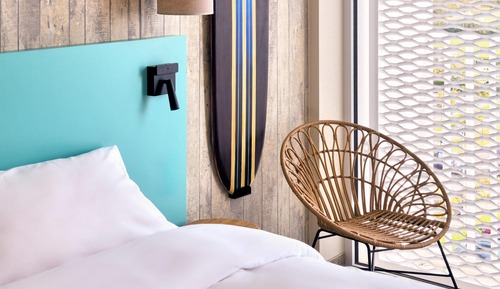 Chambre Standard, 1 lit double, balcon, vue océan