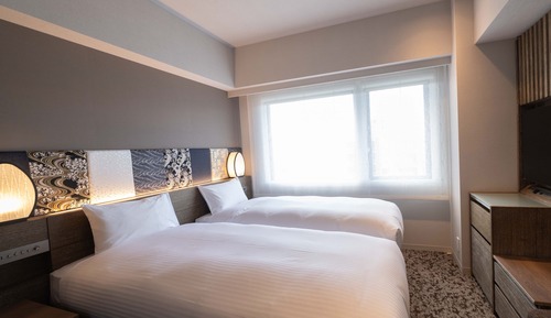 Chambre avec lits jumeaux, non-fumeurs (Free soft drinks, bread, and pastries)