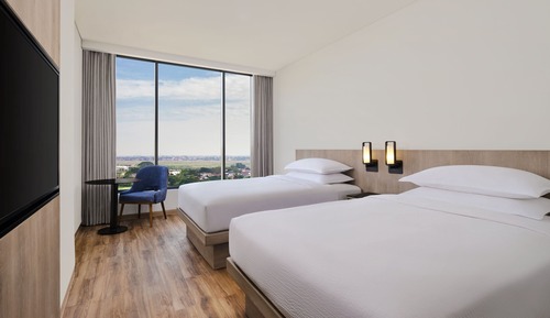 Chambre Deluxe, 2 lits une place, vue ville