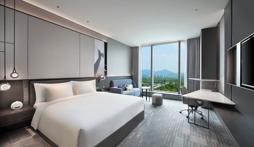 Chambre Premium, 1 très grand lit, accès salon affaires