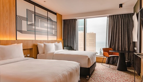Chambre Deluxe, 2 grands lits, accès au salon club (Premium)