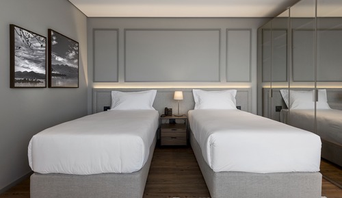 Chambre Supérieure avec lits jumeaux, vue mer