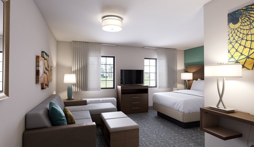 Suite Studio, 1 très grand lit, cuisine (Mobility Roll-In Shower)