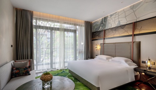 Chambre Standard, 1 très grand lit, vue jardin