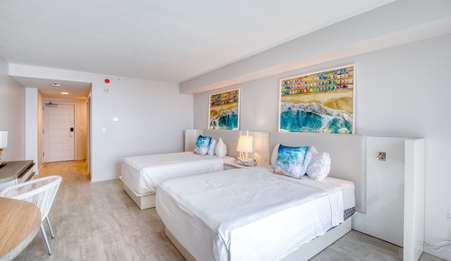 Chambre Standard, 2 grands lits, vue océan