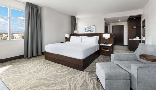 Chambre Deluxe, 1 très grand lit, accessible aux personnes à mobilité réduite (Roll-In Shower)