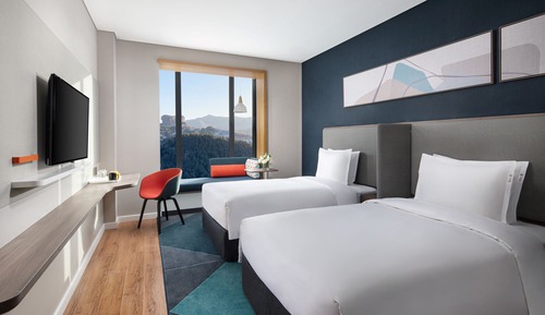 Chambre Standard, 2 lits une place, vue montagne (YuanBao Mountain View)