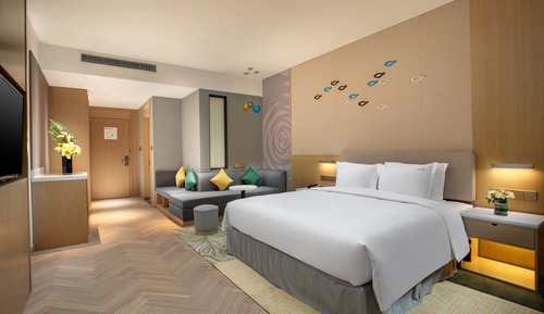 Chambre Premium, 1 très grand lit, vue jardin