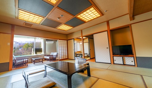 Chambre Tradition (JP Style,12and6 Tatami Mats,Yubatake)