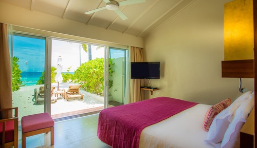 Villa, 1 très grand lit, vue lagon (Beach)