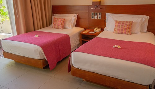 Chambre avec lits jumeaux, vue lagon (Beach)