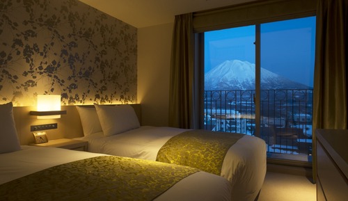 Chambre Supérieure, 2 lits une place, vue montagne (Mt. Yotei)