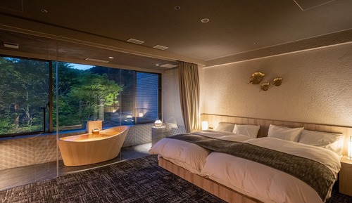 Chambre, non-fumeurs (KOURYOKU, with Semi Open-Air Bath)