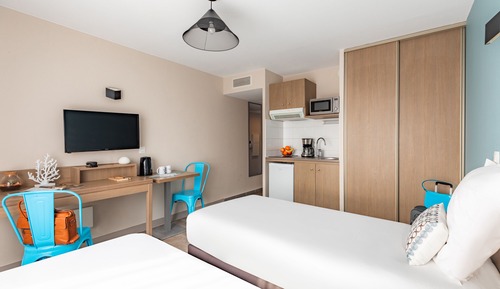 Studio, 2 lits une place