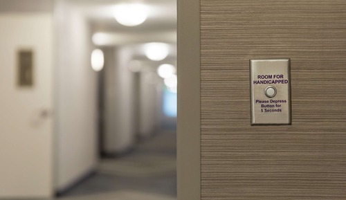Chambre, 2 grands lits, accessible aux personnes à mobilité réduite (Hearing)