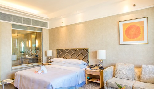 Chambre Supérieure, 1 très grand lit, vue ville