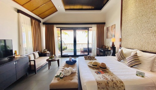 Bungalow, en front de plage
