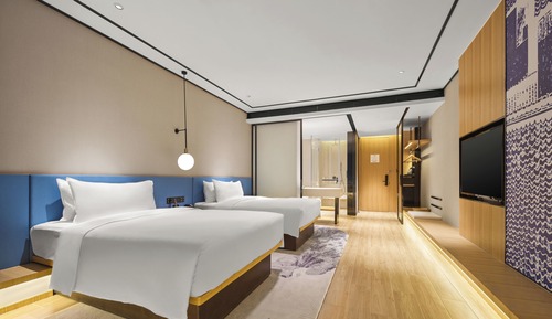 Chambre, 2 lits une place