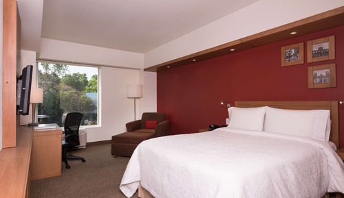 Chambre, 1 grand lit, accessible aux personnes à mobilité réduite, non-fumeurs (Roll-In Shower)