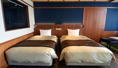 Chambre Deluxe, non-fumeurs (Japanese+Twin BedRM+IndoorHotSpring)