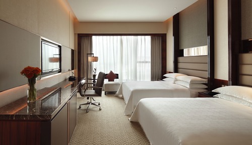 Chambre, 2 lits une place
