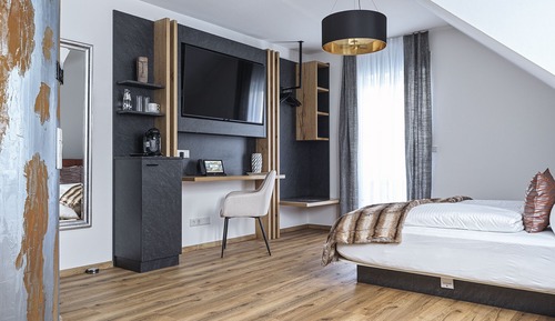Chambre Double, salle de bains attenante (Seeblick mit Balkon)