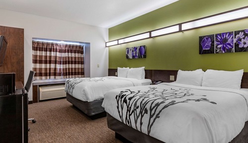 Chambre, 2 grands lits, accessible aux personnes à mobilité réduite, non-fumeurs (Accessible Tub)