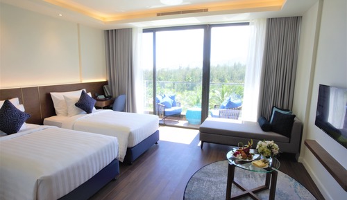 Chambre Deluxe avec lits jumeaux, vue colline