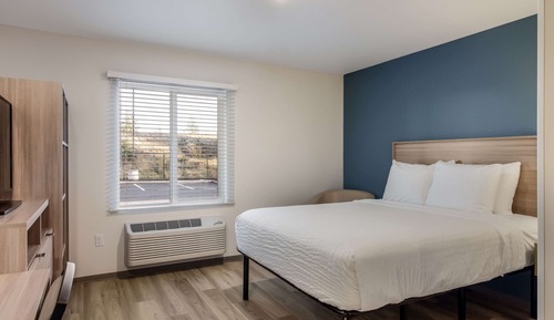 Chambre, 1 grand lit, accessible aux personnes à mobilité réduite, non-fumeurs (Roll-In Shower)