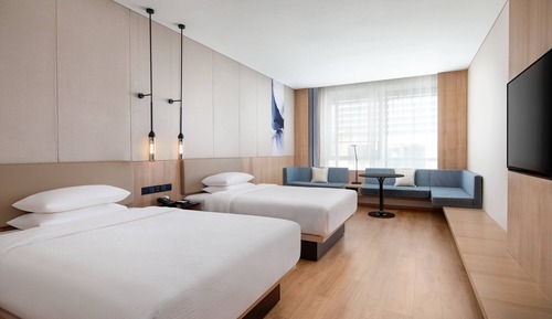 Chambre, 2 lits une place