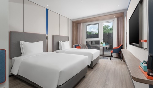 Chambre Standard, 2 lits doubles, balcon